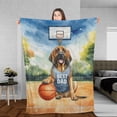 thumbnail image 3 of Happy Father's Day Bloodhound Playing Basketball with Best Dad Jersey Cozy Fleece Blanket Dog Lover Warm Soft Throw Blanket - 13006, 3 of 5