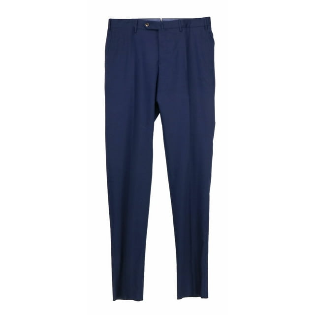 PT Torino Pantalon Habillé Ajusté Extensible Bleu Marine pour Homme - 32