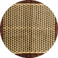 thumbnail image 1 of Ahgly Company Indoor Round Abstract Brown Contemporary Area Rugs, 5' Round, 1 of 4