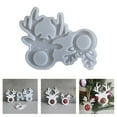 thumbnail image 2 of 2 Cavities Deer Silicone Molds Reindeer Pendant Mould with Hole for Making Christmas Tree Decoration Epoxy Resin, 2 of 8