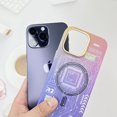 thumbnail image 4 of Compatible with iPhone 15 Luminous Case Glow in The Darkness Noctiluncent Fluorescent Case with Wireless Charging for Women Men Slim Soft Bumper Protector Shockproof Phone Cover, Purple, 4 of 13