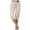 Beige, variant on Capri Pants for Women Summer Drawstring Sweatpants Casual Lightweight Solid Color Cropped Jogger Pants with Pockets Dark Gray S