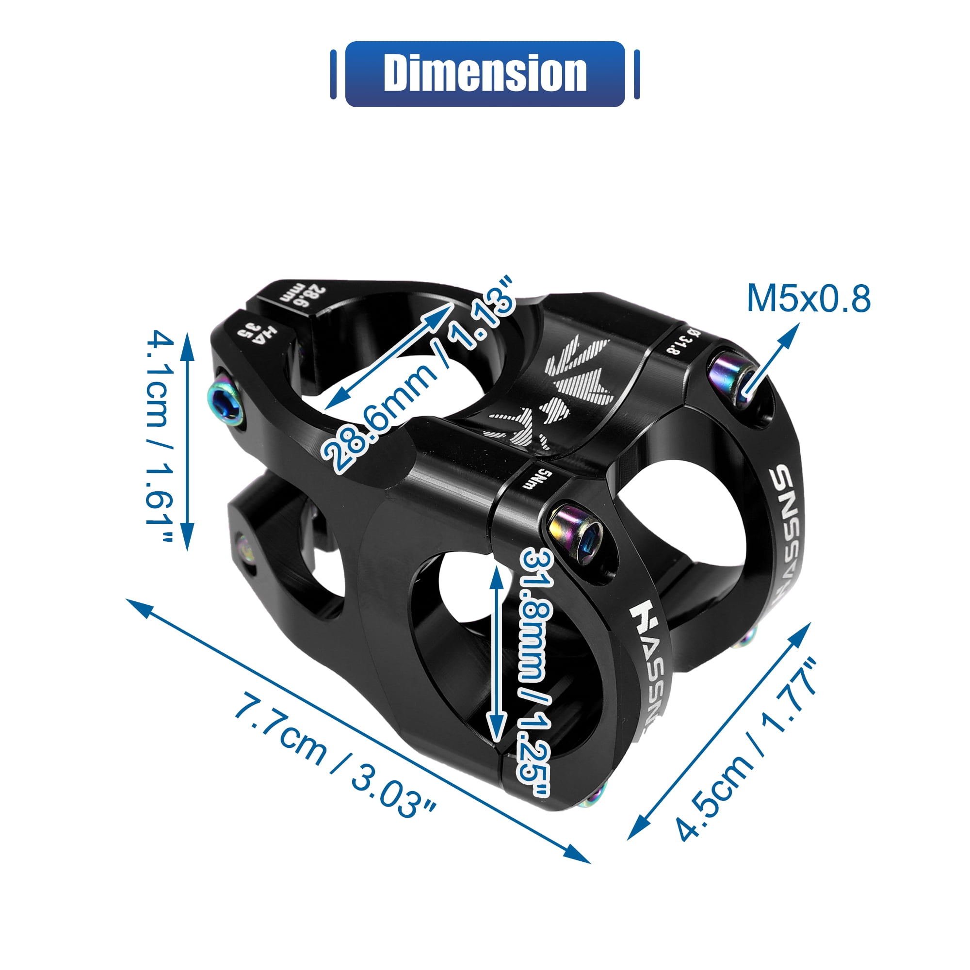 Unique Bargains CNC Aluminum Alloy 35mm Mountain Bike Stem for Bicycle Black