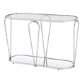 thumbnail image 2 of Furniture of America Ollis 1-Shelf Glass Top and Metal Chrome Sofa Table, 2 of 7