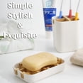 thumbnail image 3 of Set of 2 Natural Bamboo Soap Holders for Bathroom and Kitchen, 3 of 5