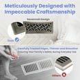 thumbnail image 5 of 4x12 Inches 4 Pack Heavy Duty Walkable Floor Register - Easy Adjust Air Supply Lever Decorative Floor Vent Covers, Savannah Design Vent Covers for Home - Antique Brass, 5 of 7