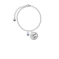thumbnail image 2 of Delight Jewelry Silvertone Mini Horseshoe with Blue Crystal - Domed Thank You Charm Bracelet, 6"+2", 2 of 5
