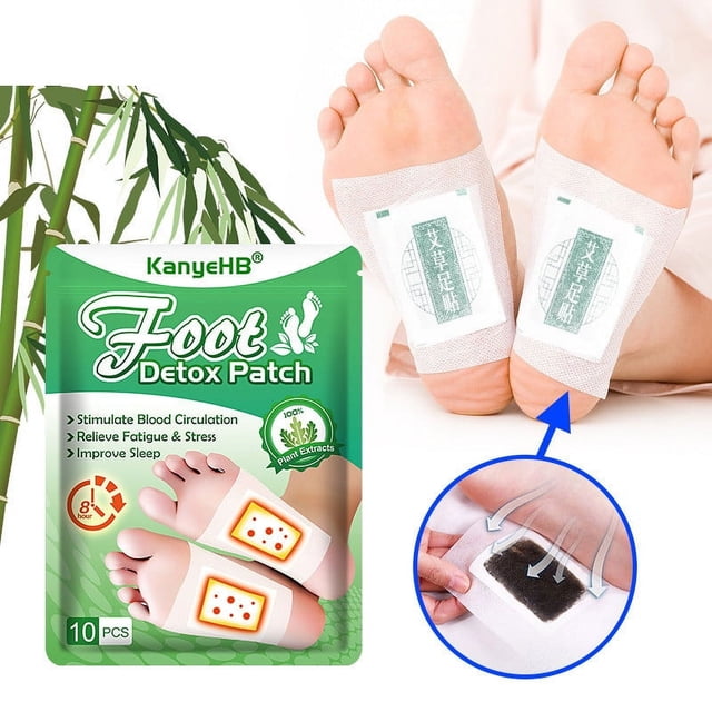 EARKITY Ginger Foot Pads, Stress Relief, and Care - Bamboo Vinegar Wormwood Powder Patches, Charcoal Oil for Sleep Quality, Deep Cleansing, Fatigue Relief, Comfortable Experience