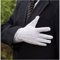 thumbnail image 4 of 10pares Guantes Blancos Algodón Para Escolta Joyería Meseros, 4 of 8