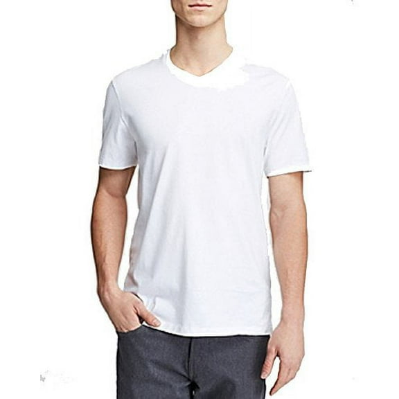 Private Label Pima Cotton V-Neck Tee (White, S)