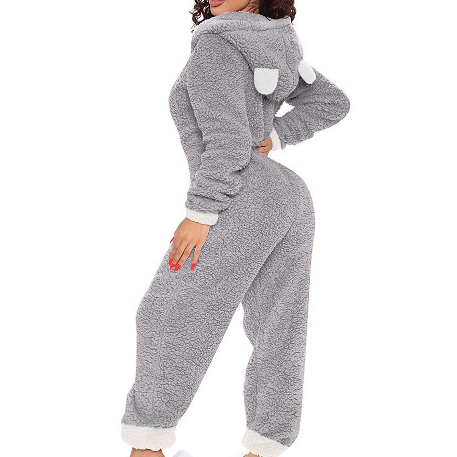 Amazon.com: HOTIAN Fleece Onesie Pajamas for Women Fuzzy