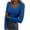 Blue, variant on Knitted Tops for Women, Womens Long Sleeve Tops Womens Scoop Neck Ribbed Knit Fitted Casual Tops Tee Slim Basic Shirts Basic Crop Top