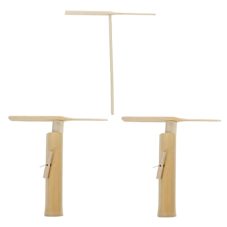 

3pcs Flying Bamboo Dragonfly Toy Pulling String Bamboo Dragonfly Toy for Outdoor