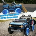thumbnail image 6 of 24V 2 Seater Ride on Electric Car for Kid, Licensed Ford Bronco Ride on Toy for Big Kid, Toddler Truck Car with FM Radio, Bluetooth LED Light, Gift for Boys Girls 3-8 Years, Blue, 6 of 8