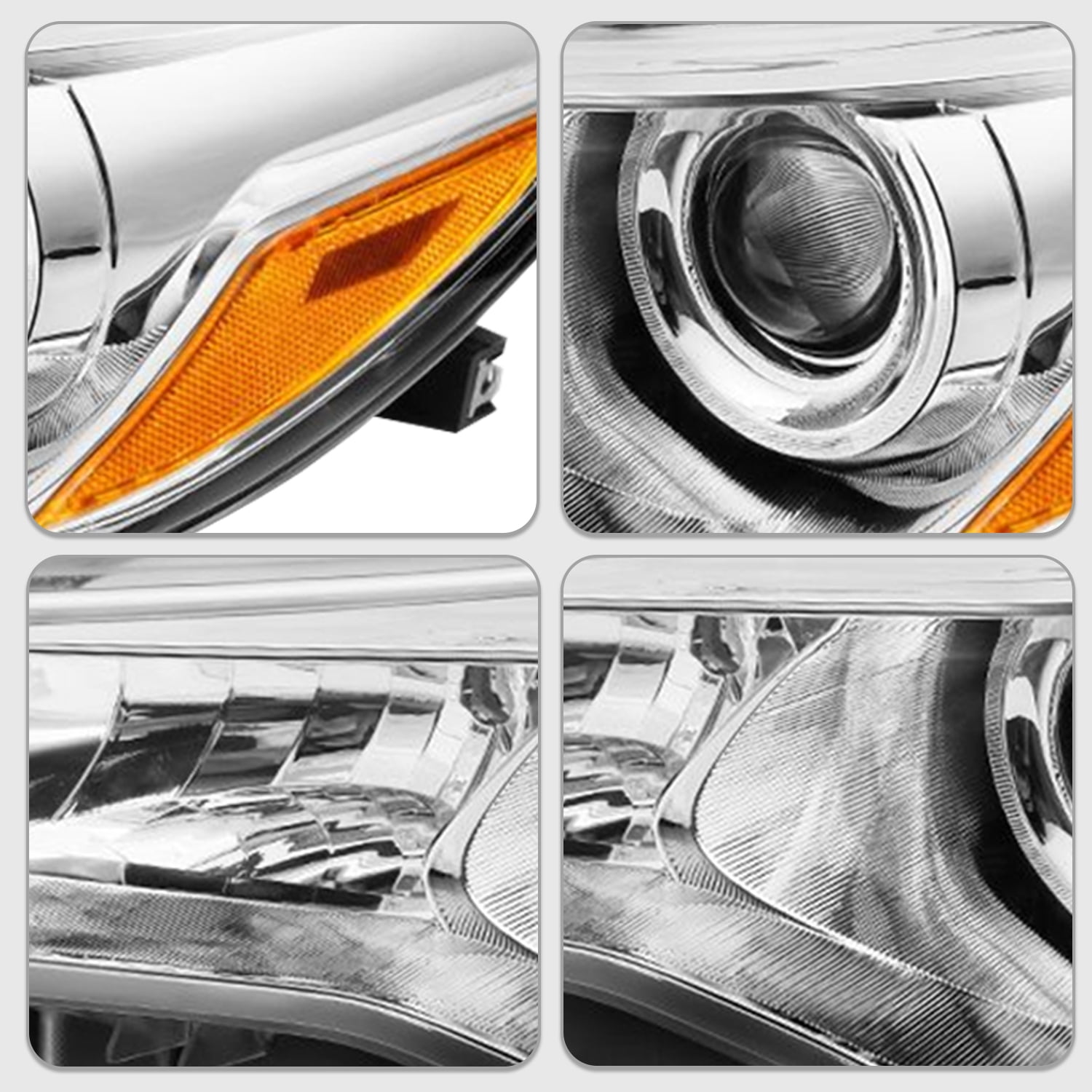For 2015 2016 2017 Toyota Camry Projector Headlights Assembly Pair