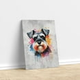thumbnail image 3 of Watercolor Drip Schnauzer Pop Art Colorful Portrait Artwork Vertical Matte Canvas Poster Miniature Schnauzer Dog Lover Wall Art Home Decor - 01009, 3 of 5