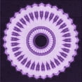 thumbnail image 1 of Ahgly Company Machine Washable Indoor Square Transitional Purple Iris Purple Area Rugs, 5' Square, 1 of 7