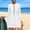 *White, variant on ClodeEU Women's UV Protection Quick Dry Surf Set Long Sleeve Zip Tankini Dress with Built in Pads and Shorts White,Womens Plus S