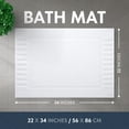 thumbnail image 4 of White Classic Hotel Collection Absorbent Cotton Bath Mats, Spa Reversible Floor Towels, not a Bathroom Rug, White, 22 x 34, 2 Pack, 4 of 9