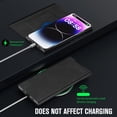 thumbnail image 5 of SaniMore for iPhone 15 Pro (6.1" 2023) Wallet Case, Folio Book Magnetic Shell with Wireless Charging, Kickstand, Card Slot, Full Body Protective Shockproof Anti-drop Magnetic Cover, Black, 5 of 9