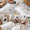 thumbnail image 5 of 3'x5' Rug for Living Room Bedroom, Blue Beige Coastal Washable Area Rugs Non-Slip Carpet Mats, Beach Starfish Summer Eucalyptus Indoor Low Pile Area Rug Runner for Kitchen, Mudroom, 5 of 8