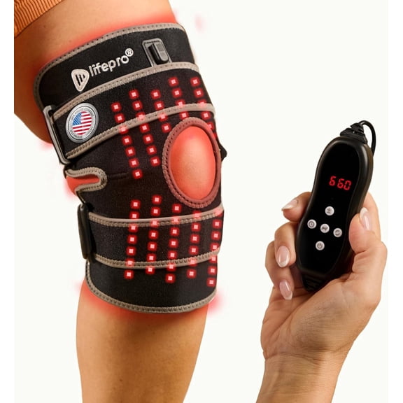 LifePro Vibration & Red Light Knee Wrap – Adjustable, Portable Wellness Support for Comfort & Relaxation
