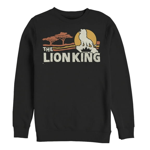 Men's Lion King Classic Pride Lands Sweatshirt Black X Large