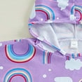 thumbnail image 4 of RUTAYY Children Girls Terry Robe Cartoon Hooded Beach Towel Oversized Soft Hooded Towel Wrap With Hoo In Bath Pool Beach Breathable Fabric, Light Purple, 8-9 Years, 4 of 6