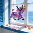thumbnail image 2 of FEOLGEHLY Highland Cow Suncatcher for Windows Hanging, Stained Glass Style Acrylic Ornament with Chain, Farm Animal Sun Catcher Ornament for Home Easter Summer Decorations, Gift for Cow Lovers, 2 of 5