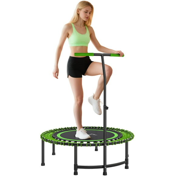 Soozier 45" Rebounder Trampoline, Mini Fitness Trampoline Bungee Rebounder