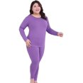 thumbnail image 1 of Women's Plus Size Thermal Underwear Set Long Slim Fit Base Layer Long John Set, 1 of 3