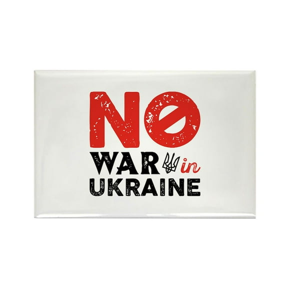 CafePress - No War In Ukraine - Rectangle Magnet, 2"x3" Refrigerator Magnet