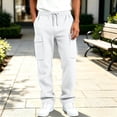 thumbnail image 5 of BXJX Boys Cargo Pants, Fall Multi Pocket Elastic Waist Casual Waffle Knit Trousers White Size 10-11 T, 5 of 8