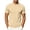 Beige, variant on TKKCS Mens Mock Neck Short Sleeve T-Shirt- Summer Casual Daily Wear Slim Fit Lightweight Stretch Basic Tee Light Blue Size 2XL