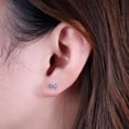 thumbnail image 6 of 18G Flat Back Earrings Studs-Hypoallergenic F136 Implant Grade Titanium Cartilage Stud Earring | Internally Threaded Cubic Zirconia Nose Stud Lip Medusa Tragus Helix Piercing Jewelry, 6 of 9