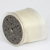 The Ribbon People Cream White Wired Craft Ribbon 2 3/8" x 27 Yards
