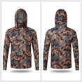 thumbnail image 3 of Hpapadks Hoodies for Men Graphic Sun Protection Camo Hoodies Pullover with Face Mask Lightweight Breathable Uv Blocking Outdoor Hiking Fishing Gear Men's Sweatshirts, 3 of 5