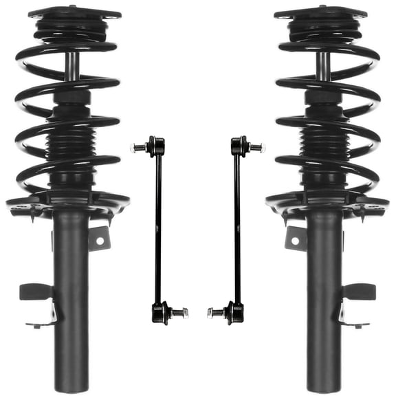 Detroit Axle - Front Struts Suspension Kit for Ford 2014-2020 Transit Connect, 2 Quick Complete Struts with Coil Spring 2 Sway Bar End Links 2015 2016 2017 2018 2019 Replacement
