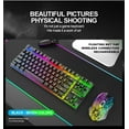 thumbnail image 3 of Wireless Gaming Keyboard and Mouse Combo, 87-Key TKL Rainbow Backlit Keyboard, 3 of 6