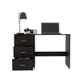 thumbnail image 6 of FM FURNITURE Berlin Three Drawers Desk Engineered Wood Black, 6 of 9