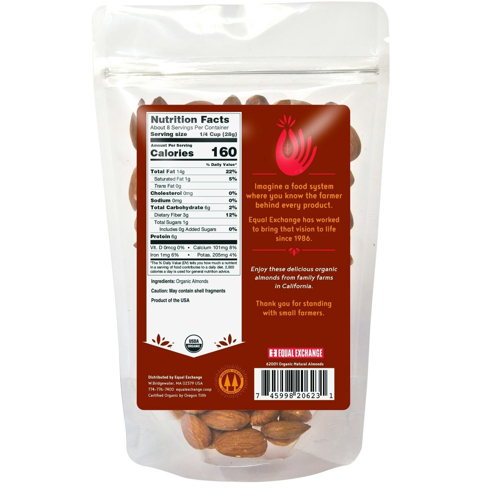 Equal Exchange Almonds 8 oz (Pack Of 6)
