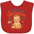 thumbnail image 3 of Inktastic Little Firecracker 4th of July Baby Boys or Girls Baby Bib, 3 of 4