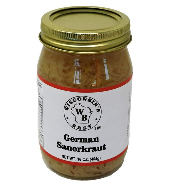 German Sauerkraut 32oz. (216oz. Jars). Infused with carraway seeds in