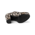 thumbnail image 5 of BLISSFUL STEP Women's Platform Block Heel Lace Up Booties White Leopard (Size 8), 5 of 8