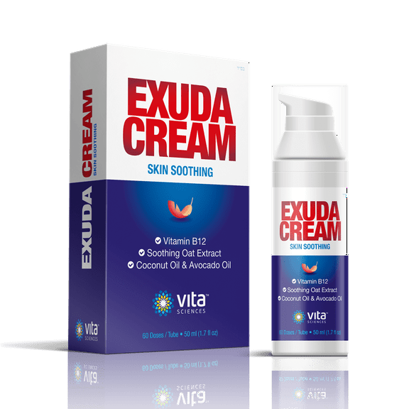 Vita Sciences Exuda Moisturizing Cream for Dry, Sensitive, Eczema-Prone Skin, Unscented, 1.7 fl oz