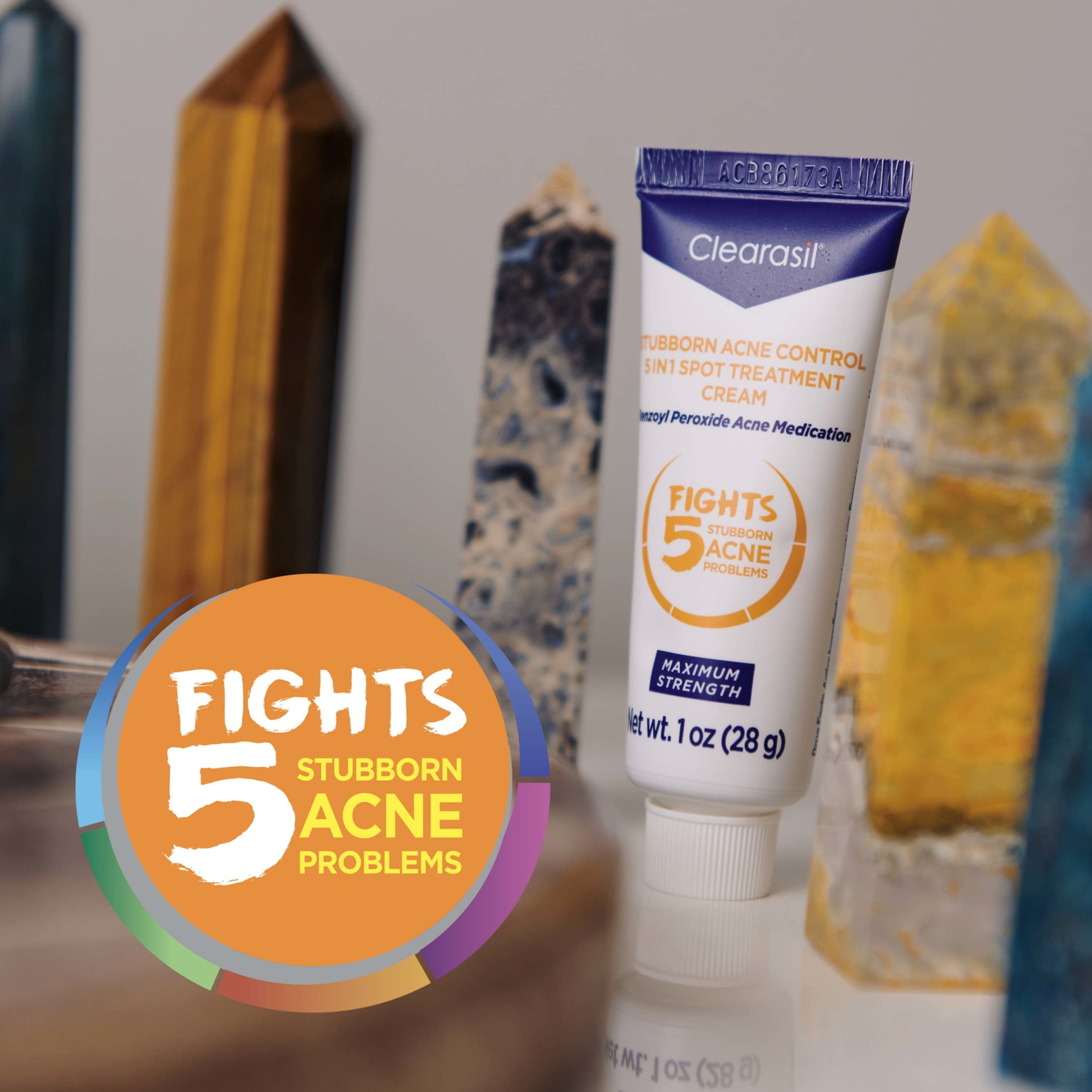 Clearasil Benzoyl Peroxide Stubborn Acne Spot Treatment Cream, 1 oz