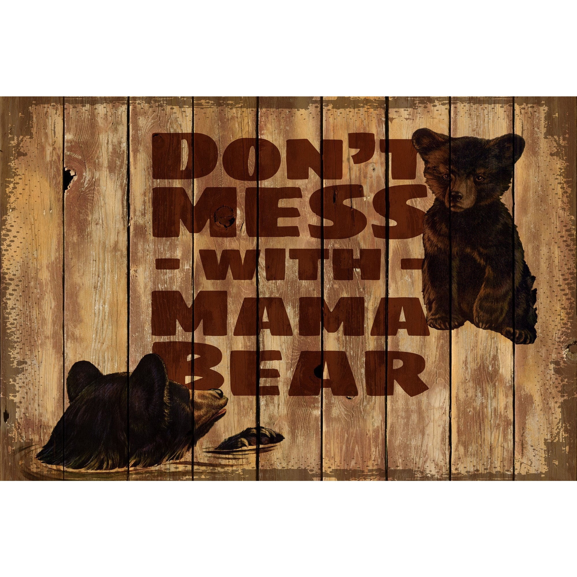 Marmont Hill "Mama Bear 2" Painting Print on Wrapped Canvas