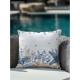 thumbnail image 3 of Outdoor Pillows Waterproof, Blue Starfish Coastal Throw Pillows with Inserts Included, Eucalyptus Summer Nautical Shell Indoor Outdoor Decorative Lumbar Pillow for Bed/Couch/Patio 18"x18", 1Pcs, 3 of 8