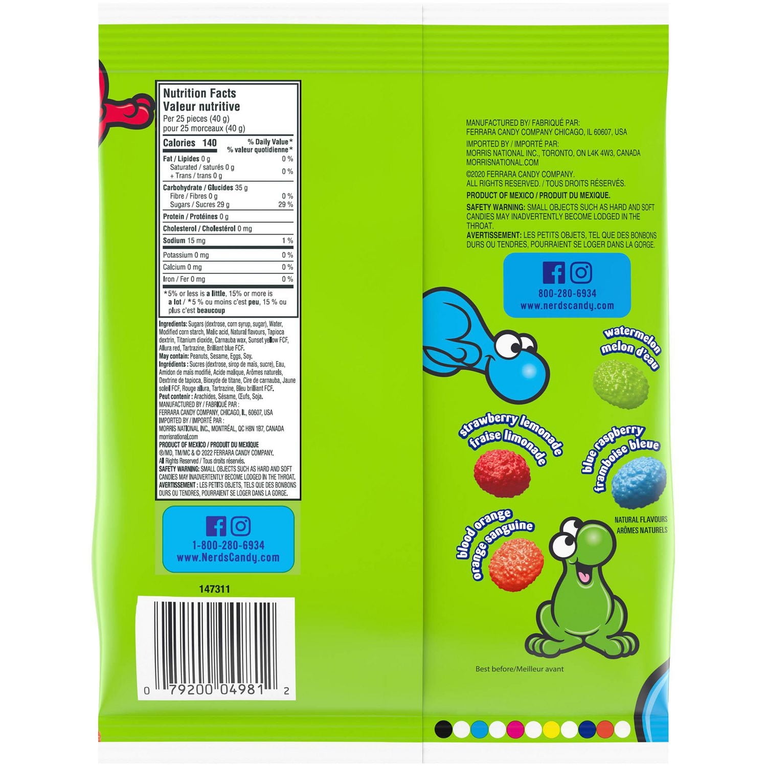 Nerds Sour Big Chewy Sweet and Sour candy