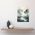 thumbnail image 2 of Snowfall over Autumn Trees in Snowy River Dream Landscape Modern Watercolour Painting Unframed Wall Art Print Poster Home Decor Premium, 2 of 4